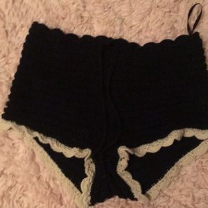 Knitted shorts perfect for a festival